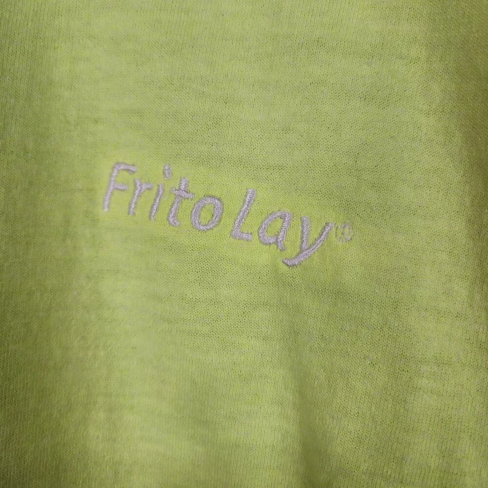 High Visibility Long Sleeve Tee Men's 2XL Frito Lay Jerzees Dri Power Yellow - Picture 4 of 7